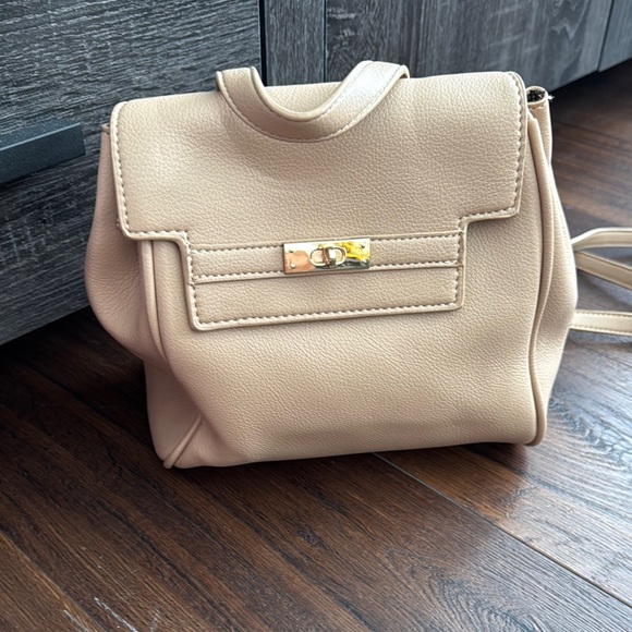 Urban Expressions Handbags - Urban Expressions Tan Backpack with Minimalist Design
